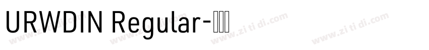 URWDIN Regular字体转换